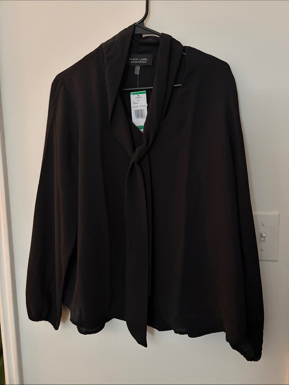 Black Label Black Bow-Tie Blouse
